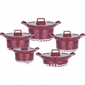 10-Piece Granite Aluminum Cookware
