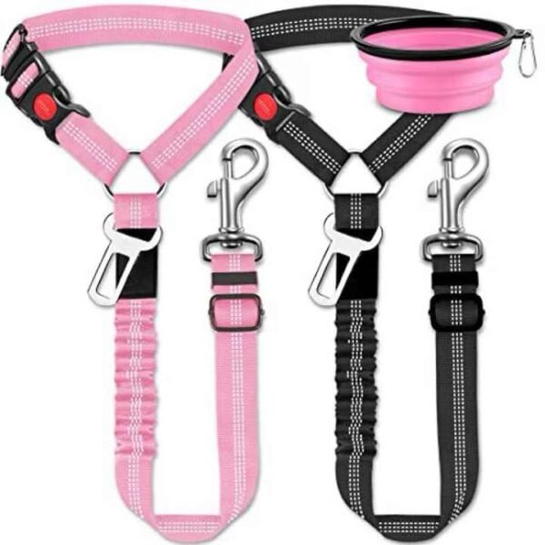 Adjustable Two-in-One Pet Car Safety Leash